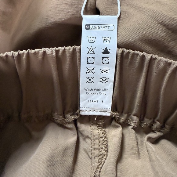 NWT Halara S High Waisted Multi Pockets Wide Leg Casual Cargo Pants Hiking Nylon - Picture 6 of 7